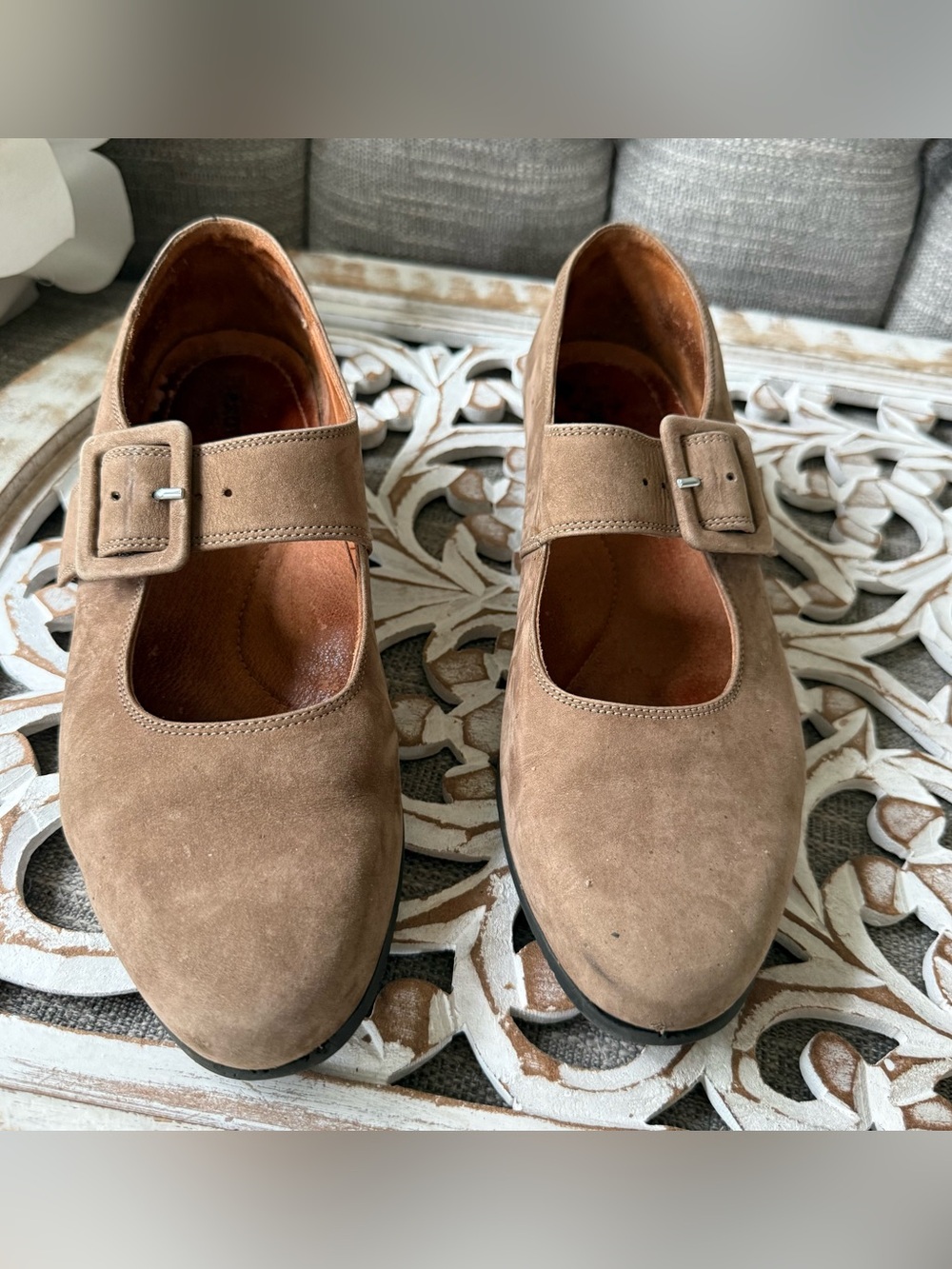 Beautifeel Brown Suede Mary Jane Low Heels Shoes Women’s 40 US 9